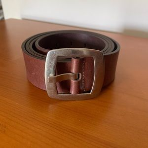 NWOT Calvin Klein Leather Belt with Silver Buckle